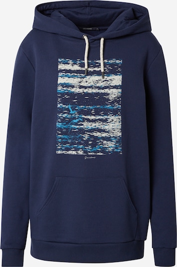 GREENBOMB Sweatshirt 'Animal Seagulls Sea - Chipper' in navy / aqua / weiß, Produktansicht