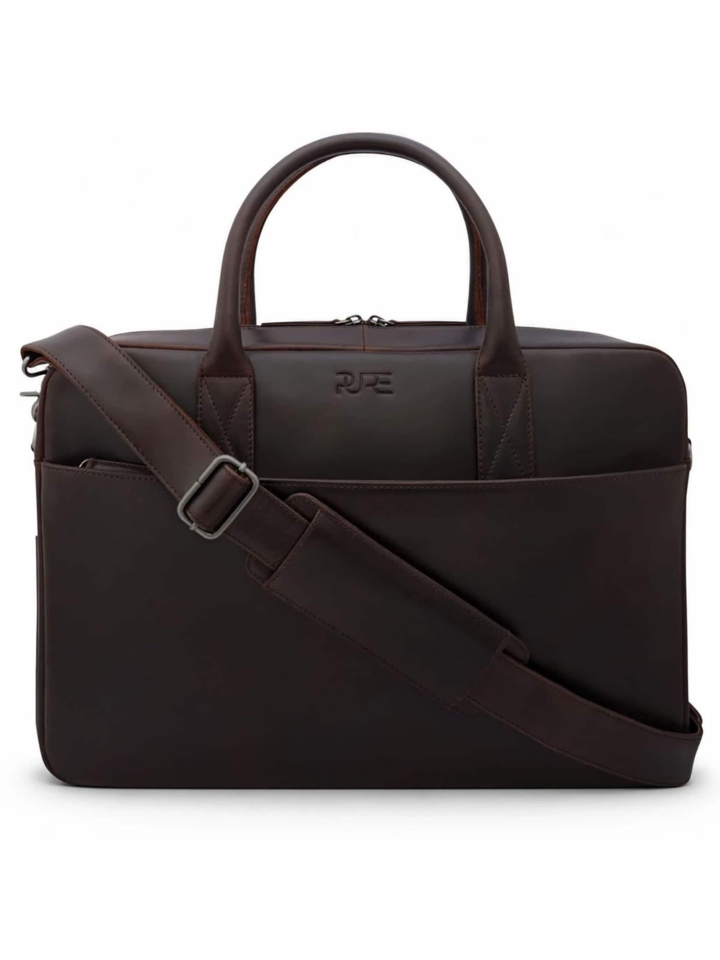 PURE Studios Laptop bag 'NAOS' in Brown: front