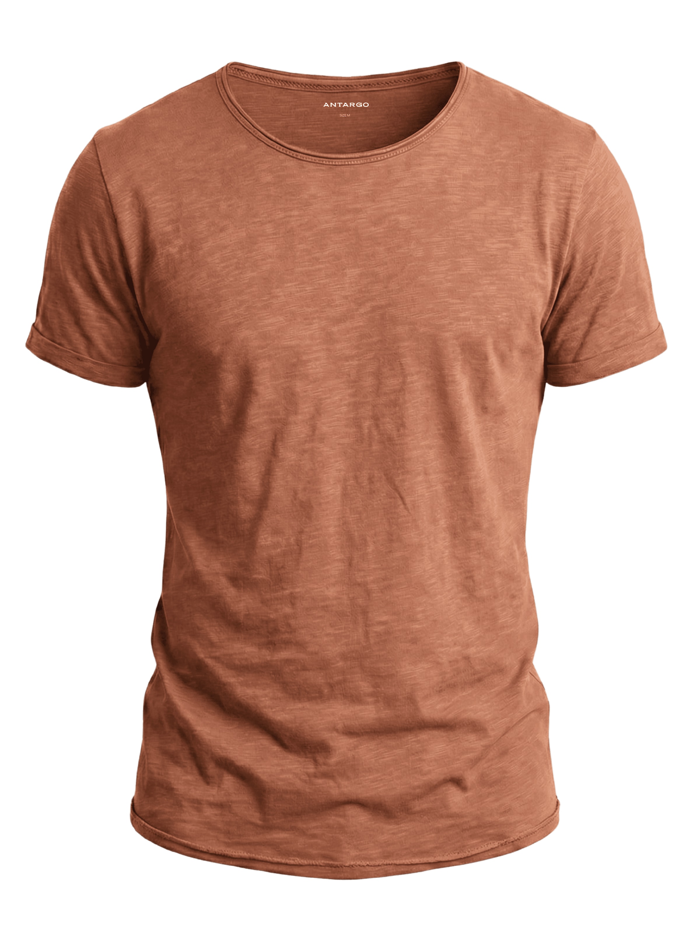 Antargo Shirt 'Basic Open Edge'‌‌‌‌ in Rot: Vorderseite