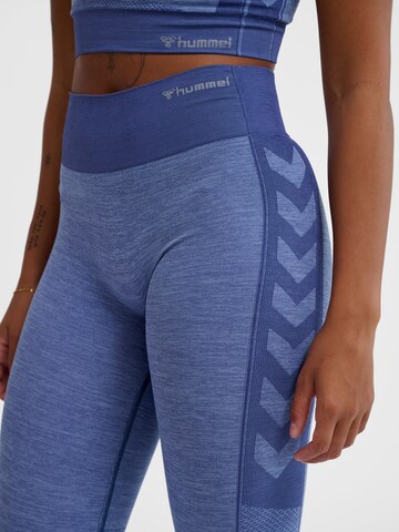 Skinny Pantalon de sport 'Shine' Hummel en bleu