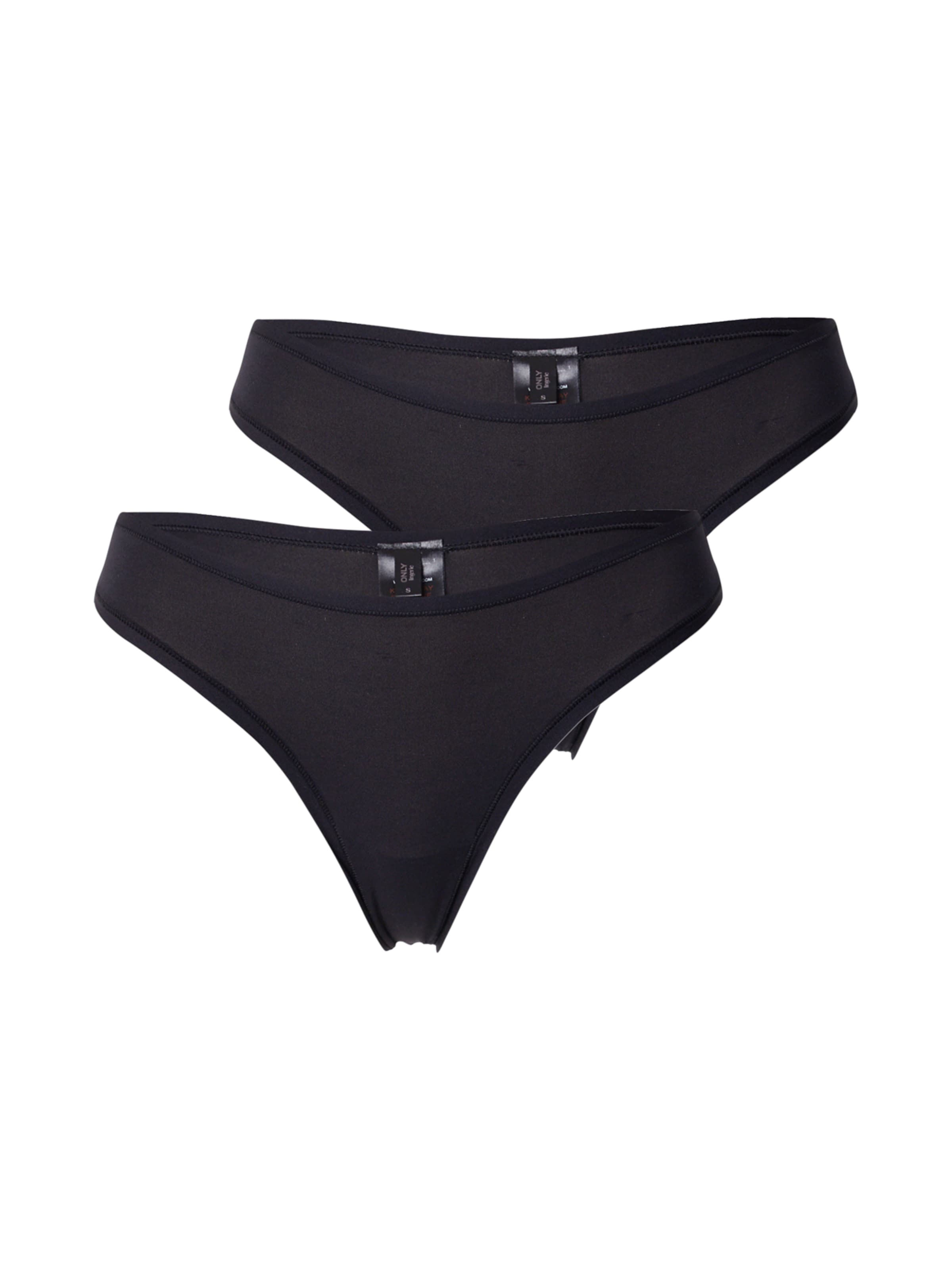ONLY Thong 'ONLPEACHY' in Black: front