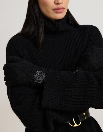 Lauren Ralph Lauren Prstové rukavice – černá: přední strana