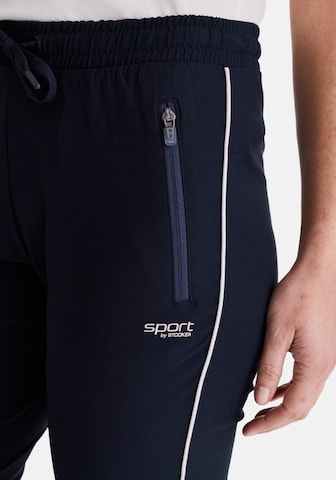 Coupe slim Pantalon 'Stripe' STOOKER WOMEN en bleu