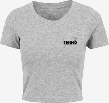 Merchcode Shirt 'Tennis Racket' in Grijs: voorkant