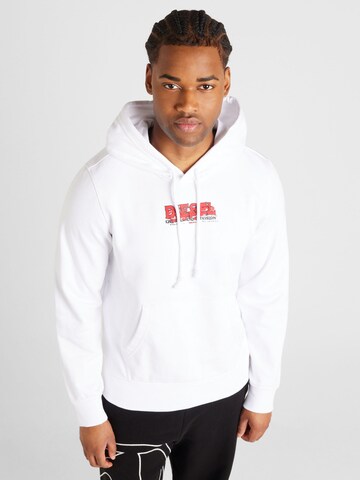 DIESEL Sweatshirt 'GINN' in White: front