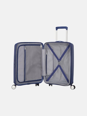 Trolley 'SOUNDBOX SPINNER 55/20 TSA EXP' di American Tourister in blu