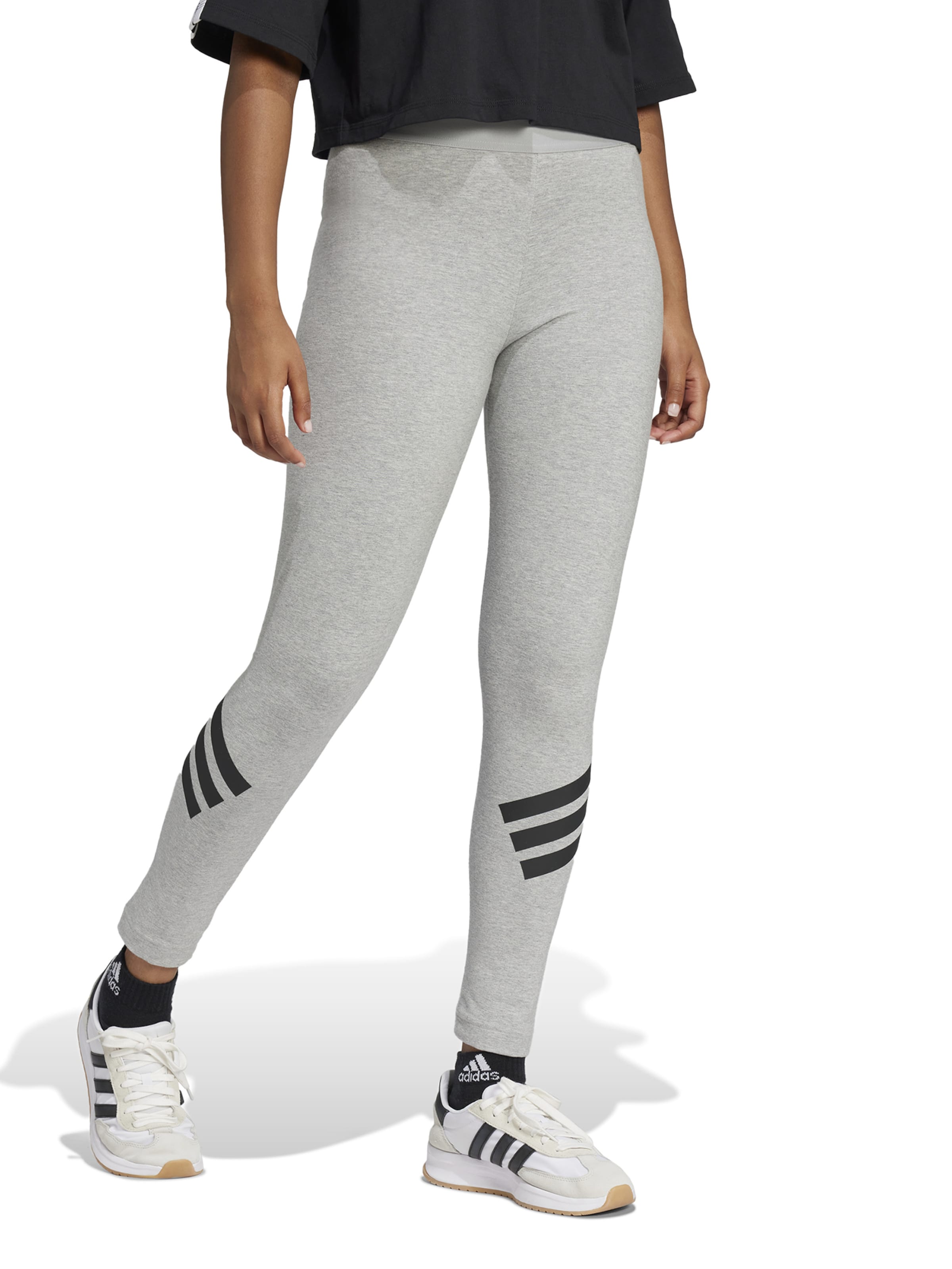 ADIDAS SPORTSWEAR Skinny Športové nohavice 'Future Icons' - Sivá: predná strana