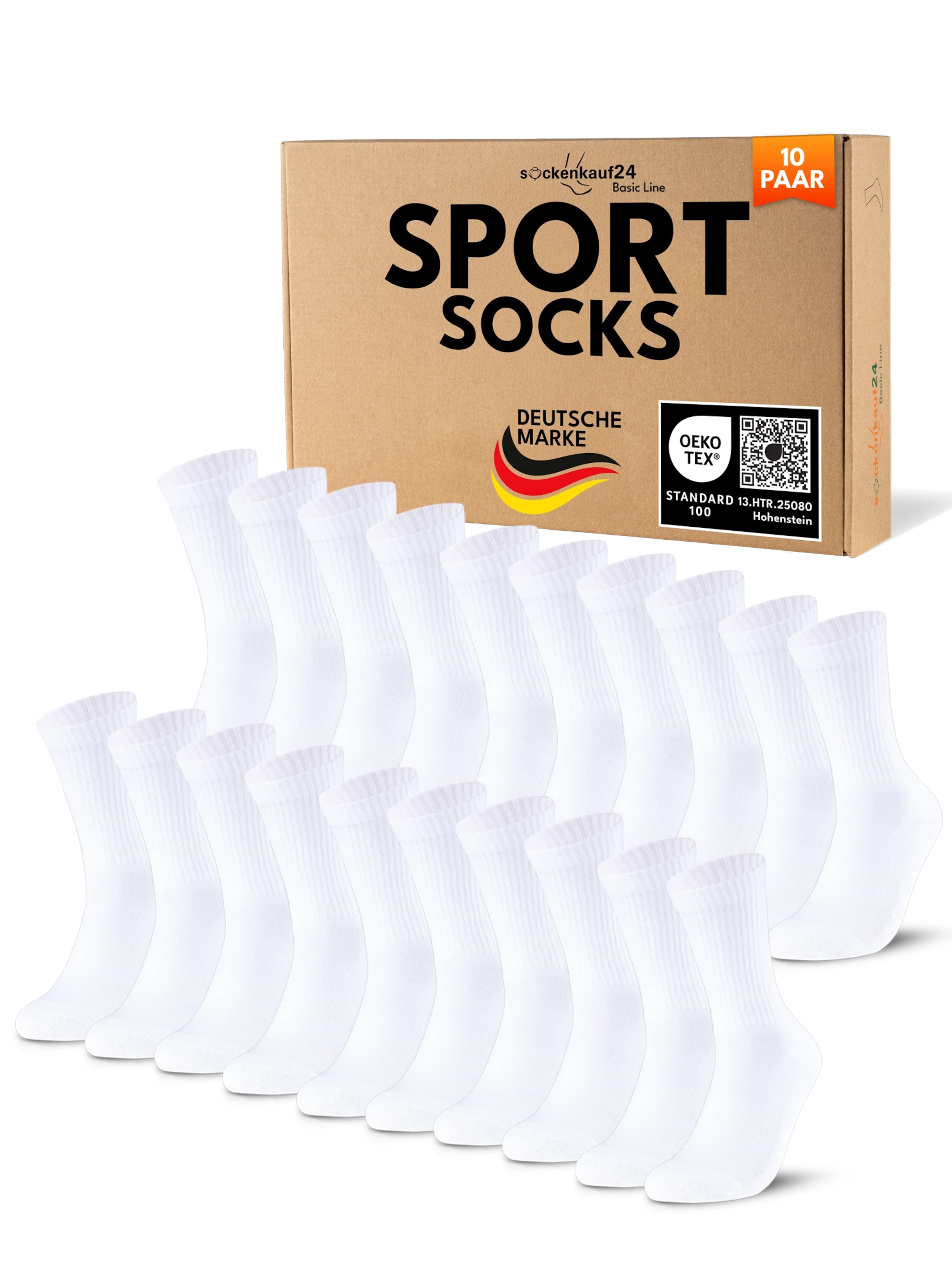 sockenkauf24 Sportsocken‌‌‌‌‌‌‌‌‌ in 35-38 in weiß, Produktansicht