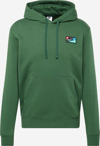 Bluză de molton 'CLUB+' de la Nike Sportswear pe verde: față