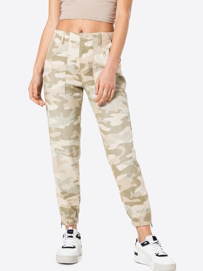 GAP Hlače u bež / kaki / maslinasta / bijela, Prikaz modela
