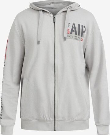 Finn Flare Zip-Up Hoodie in Grey: front