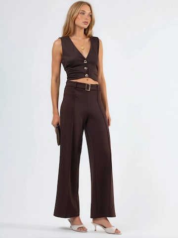Wide leg Pantaloni di Busem in marrone