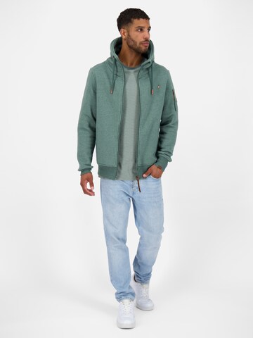 Alife and Kickin - Sudadera con cremallera 'Elias' en verde