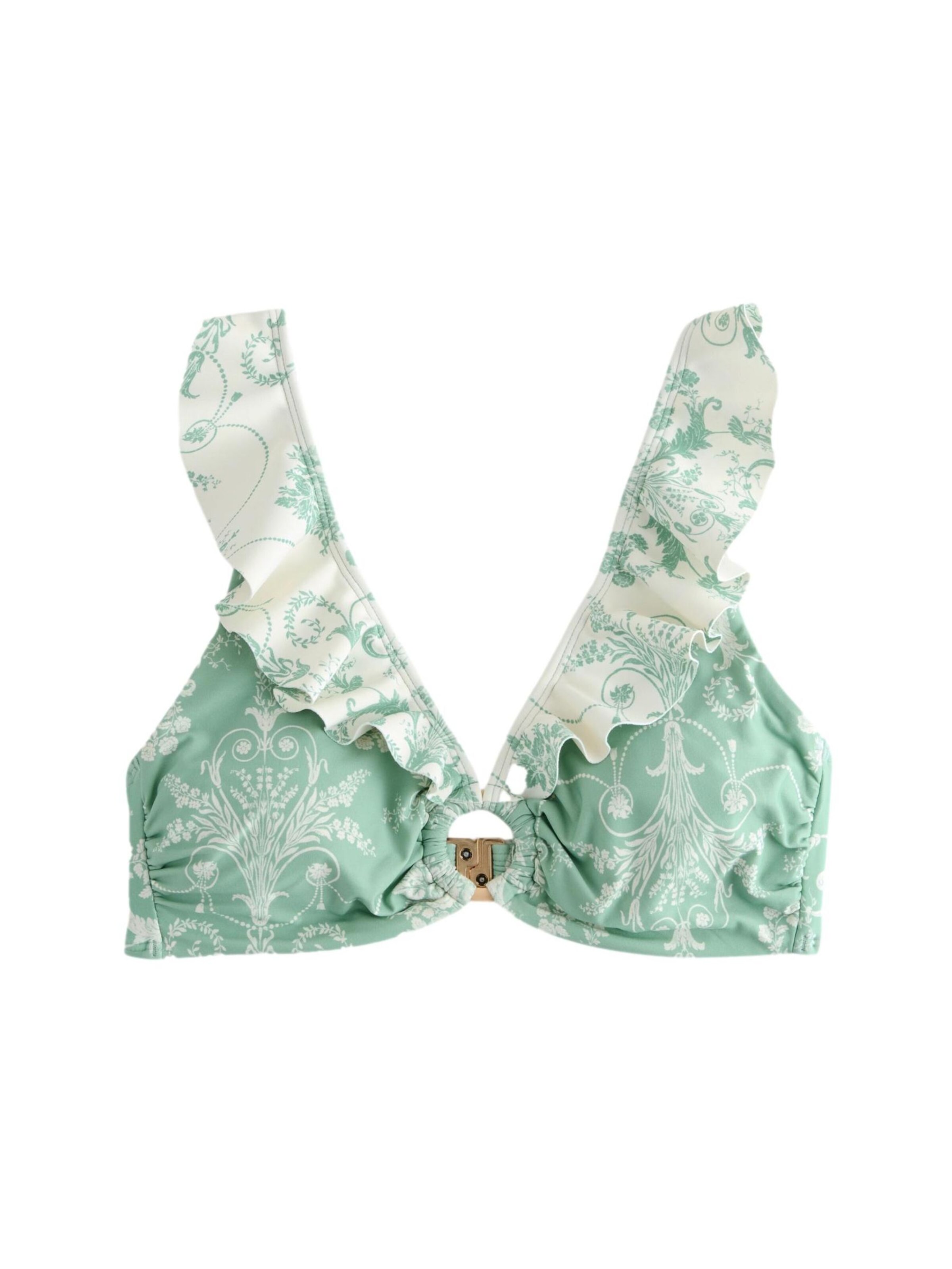 LAURA ASHLEY Triangel Bikinitop in Groen: voorkant