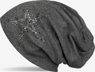 styleBREAKER Mütze 'Beanie Mütze mit Strass Nieten Stern' in 54-64 in dunkelgrau, Produktansicht