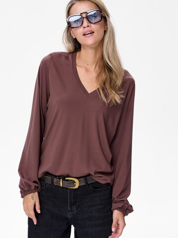Blue Shadow Blouse in Brown: front
