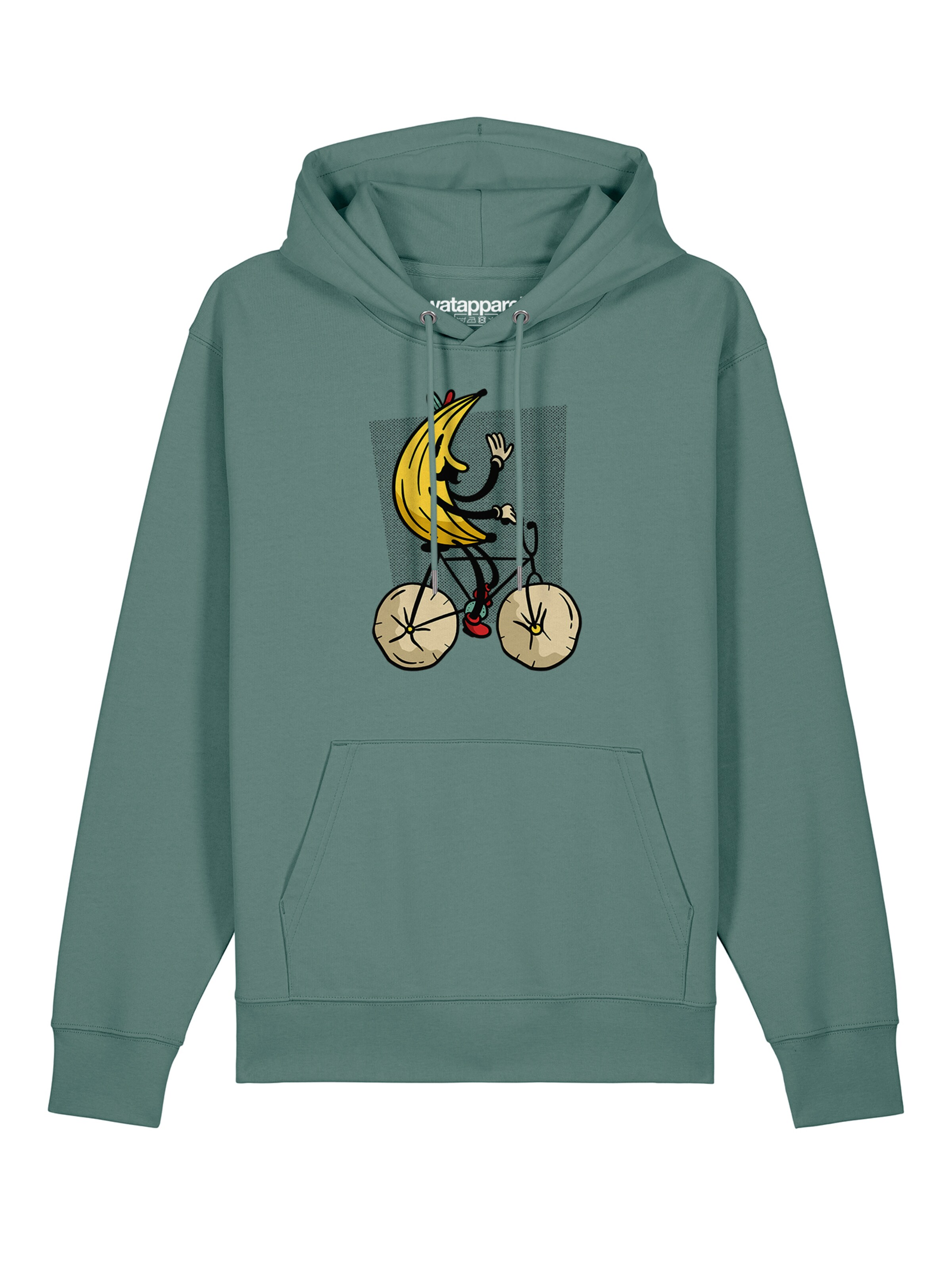 Sweat-shirt 'Banana Rider' Watapparel en vert : devant