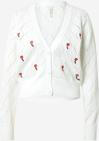 Pepe Jeans Knit Cardigan 'FLORA' in White: front