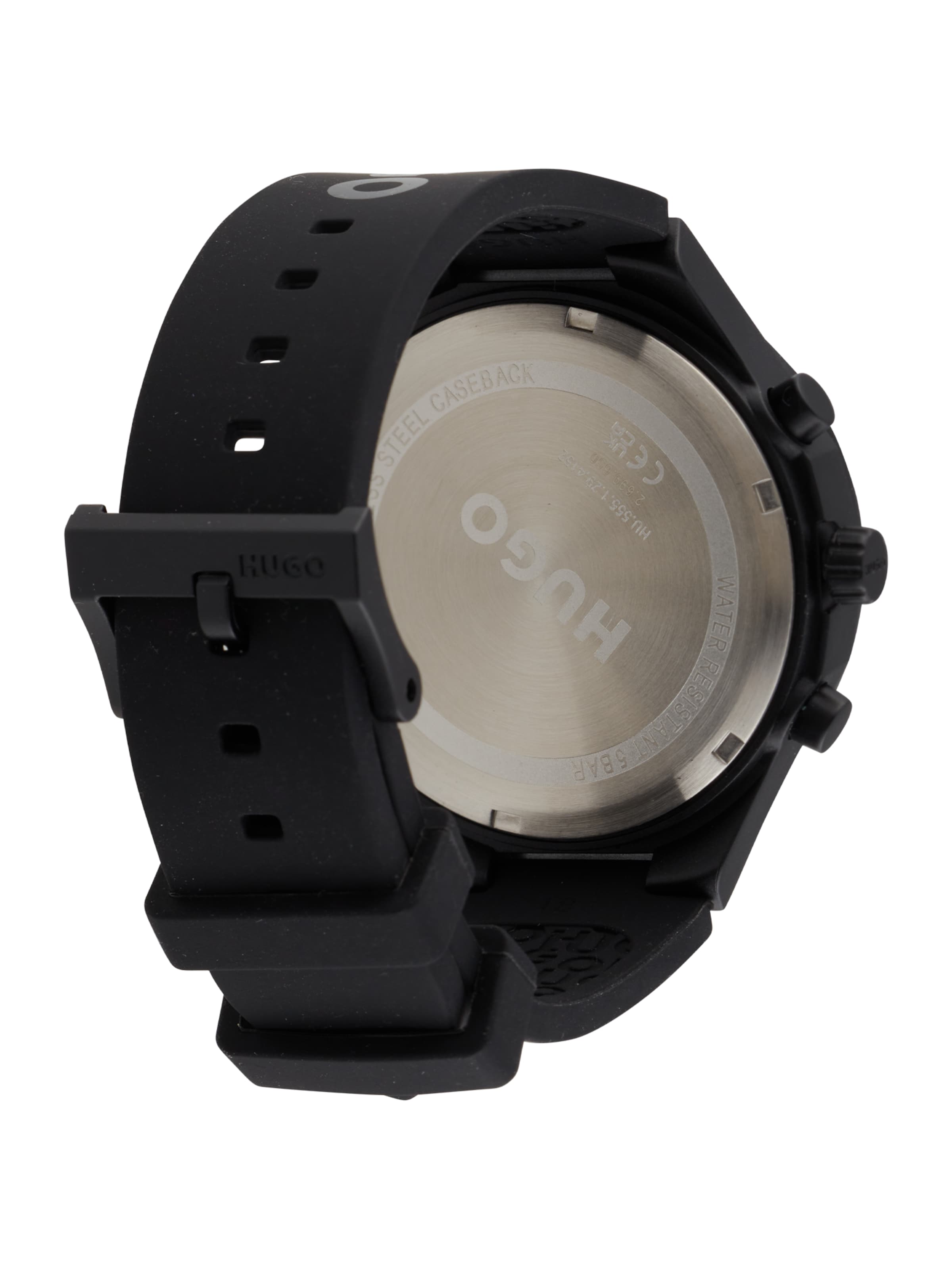 HUGO Аналогов часовник 'LIT' в черно