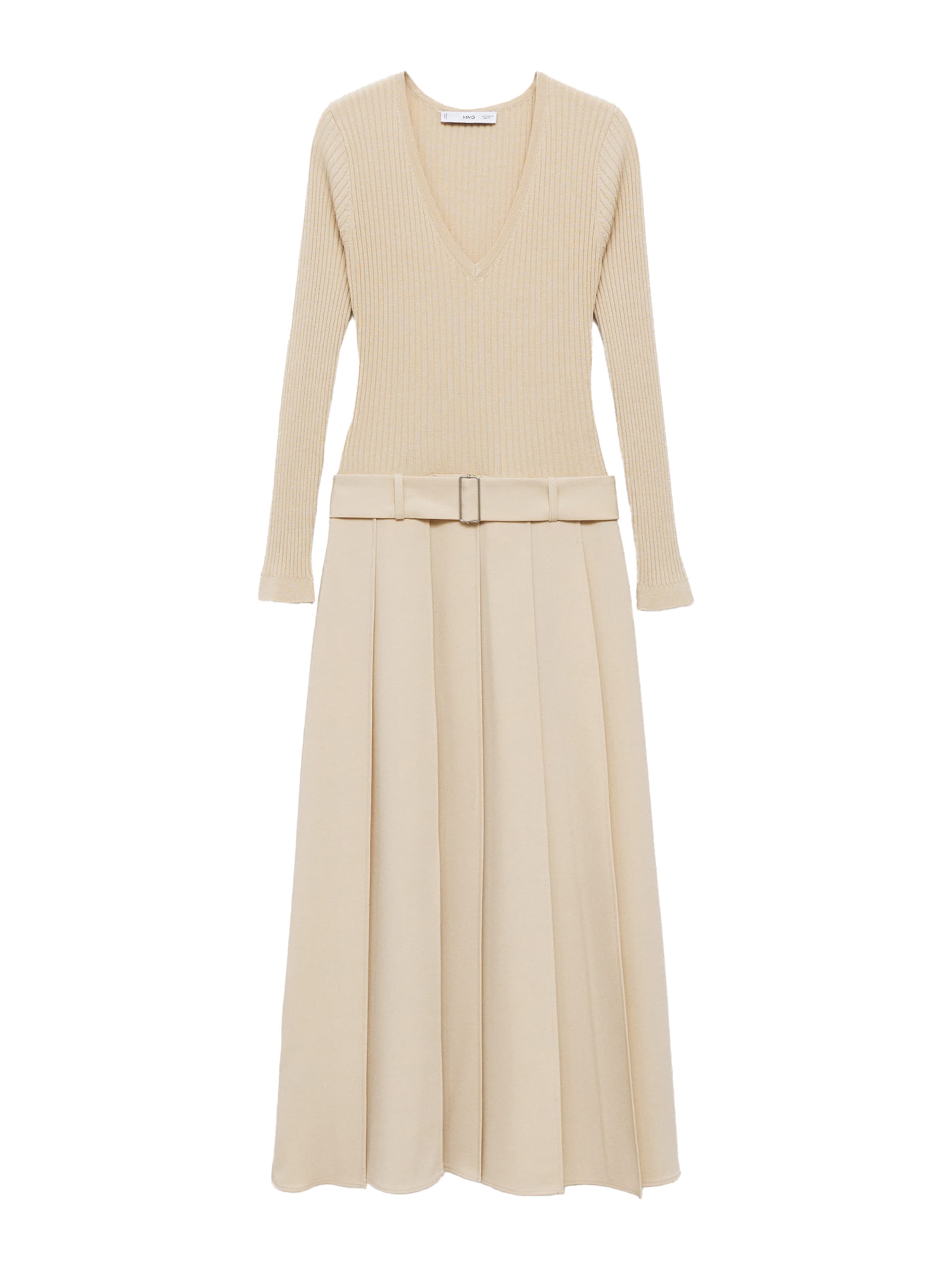 MANGO Kjole 'Paris' i beige: forside