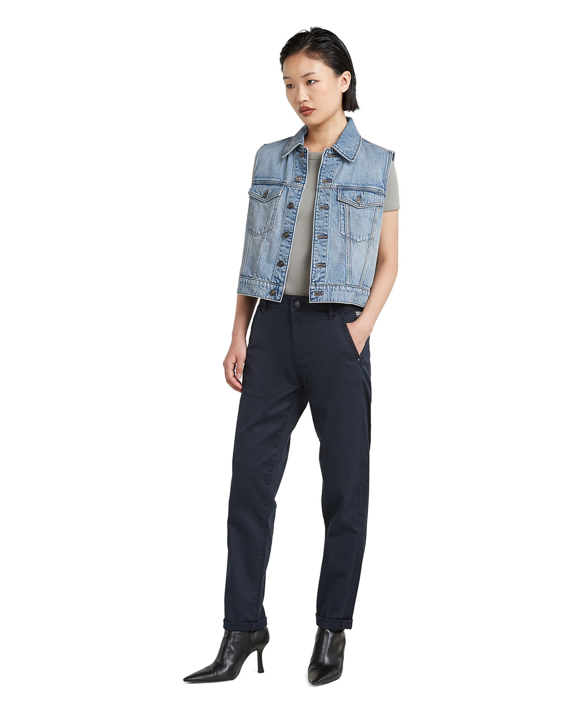 G-STAR Zúžený strih Chino nohavice 'Kate' - Modrá