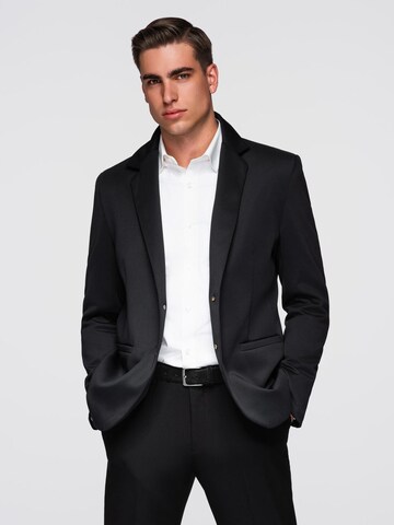Ombre Regular Fit Businesshemd in Schwarz: Vorderseite