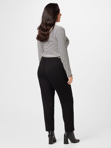 SAMOON Regular Pleated Pants 'Greta' in Black