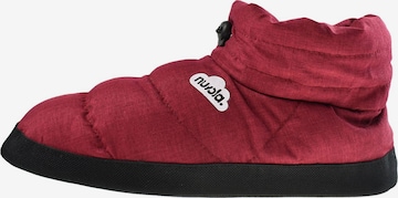 Nuvola. Slippers 'Boot Home Marbled' in Red: front