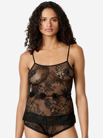 ETAM Schlaftop in Schwarz: Vorderseite