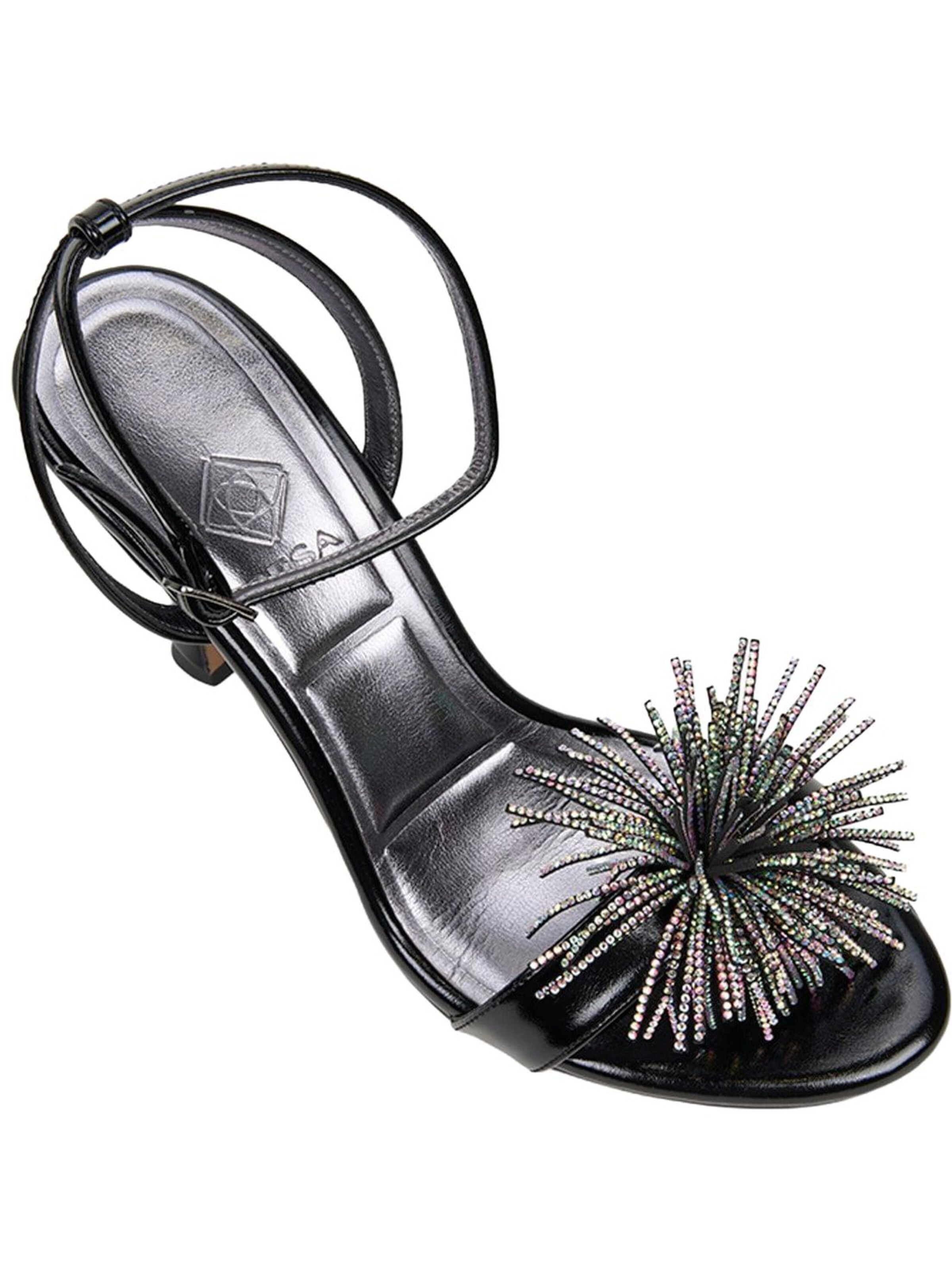 Desa Sandalen met riem 'Klassische Absätze' in Zwart