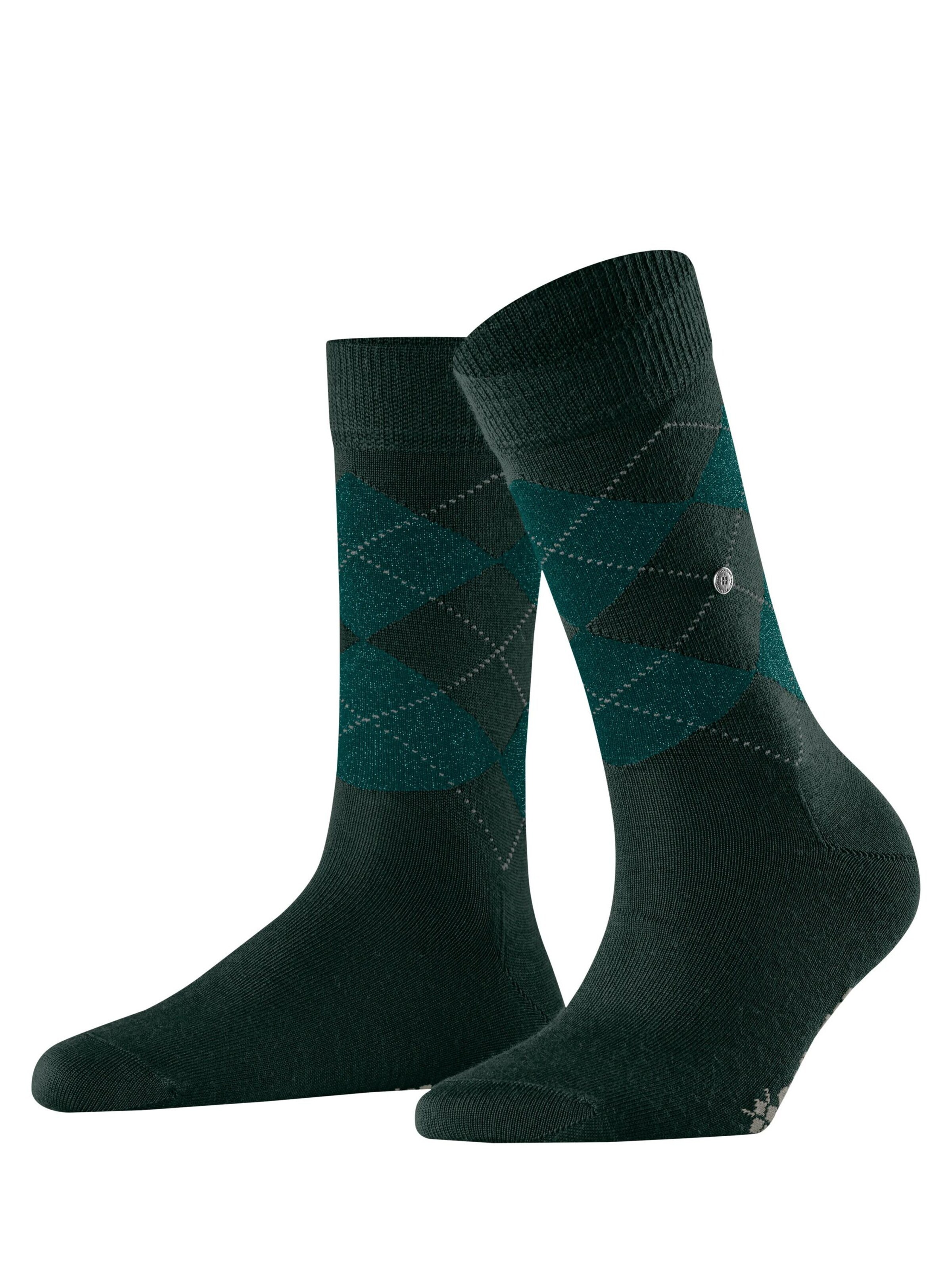 BURLINGTON Socken 'Marylebone Glitter'‌‌‌‌‌‌ in Grün: Vorderseite