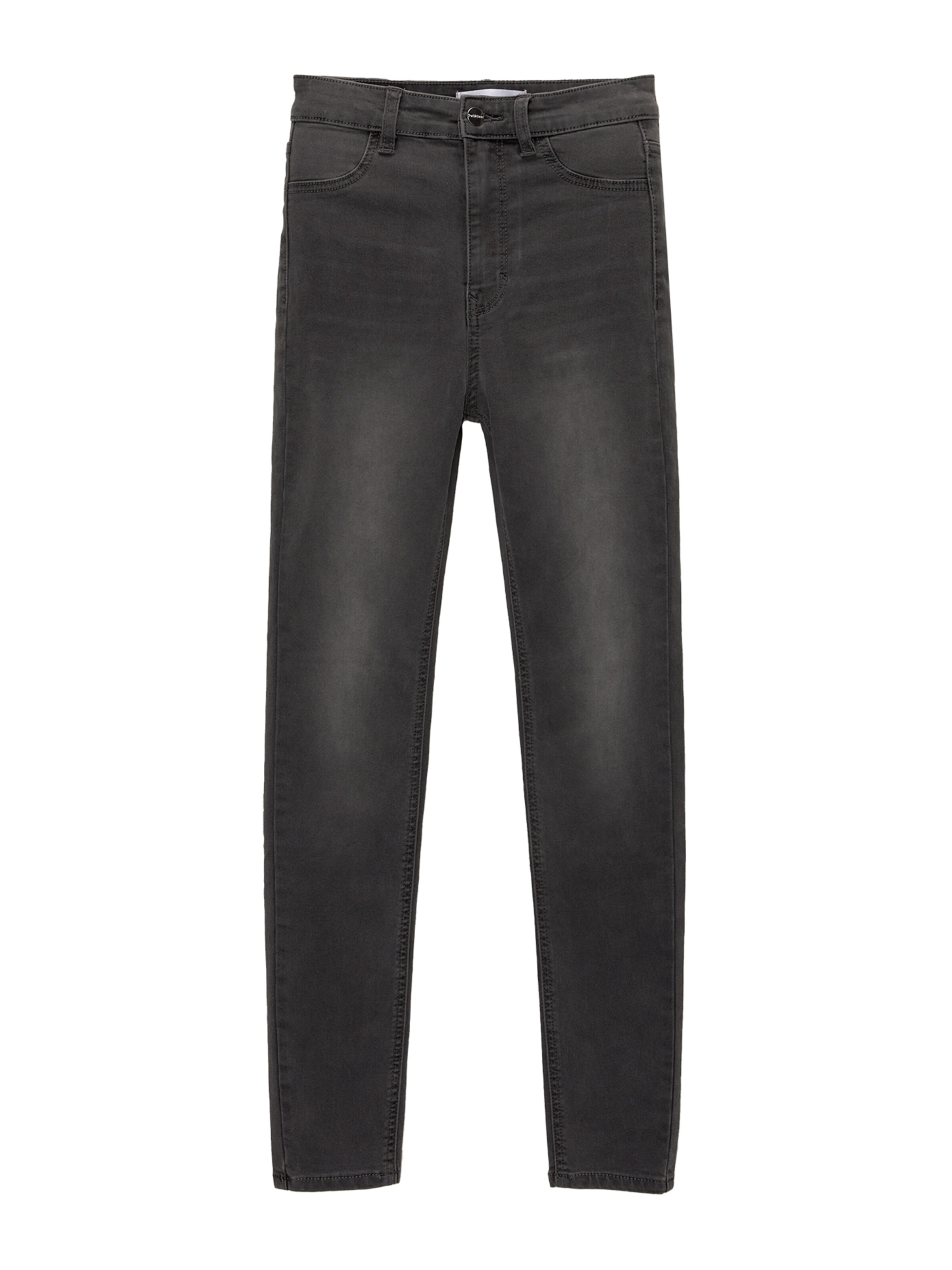Pull&Bear Skinny Jeans in Grey: front