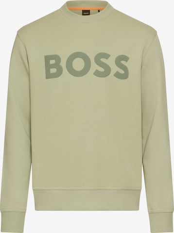 BOSS Sweatshirt 'WeBasic' in Grün: Vorderseite