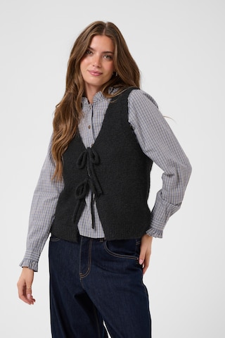 Cream Bodywarmer in Zwart: voorkant