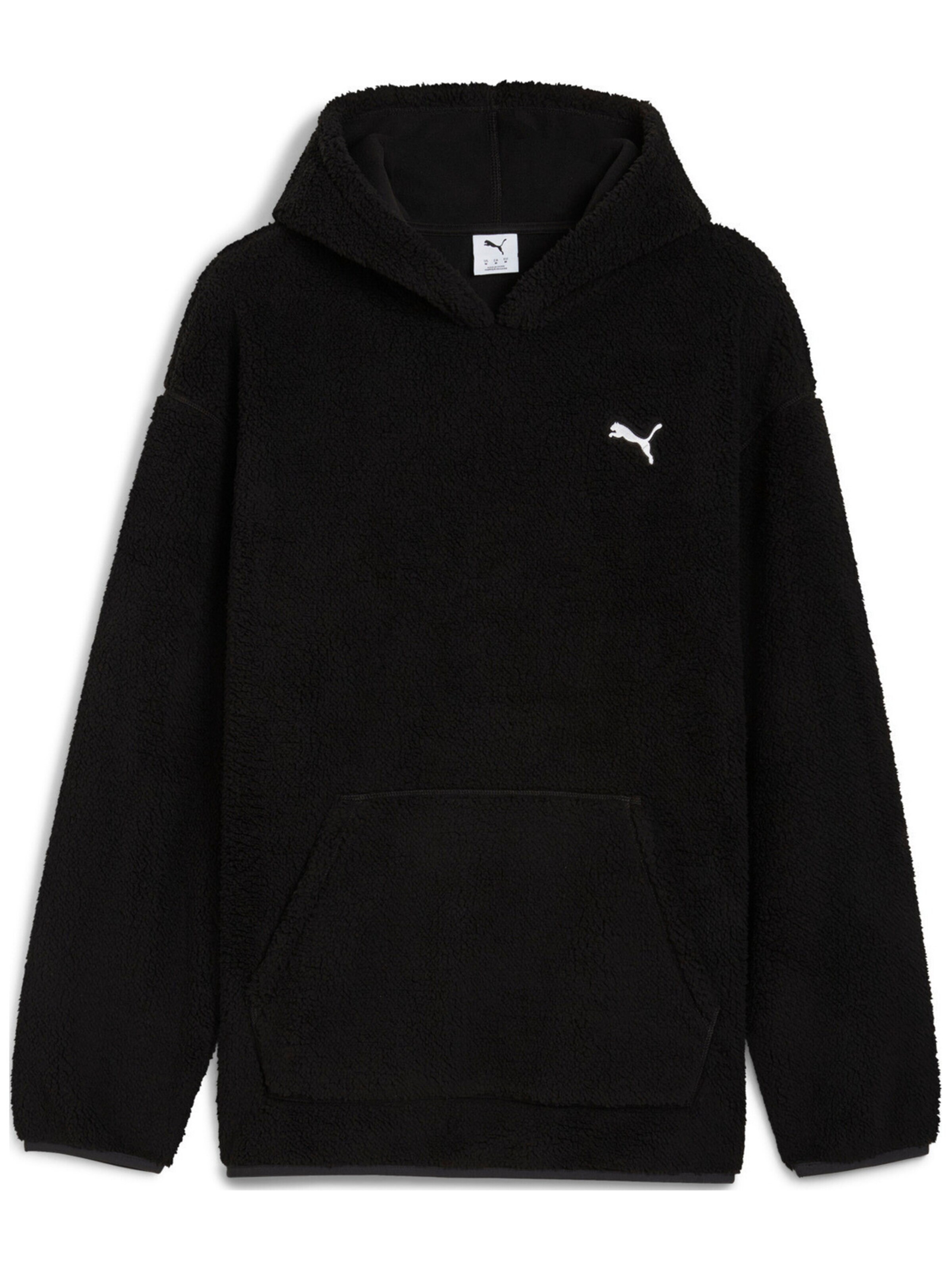 PUMA - Sudadera con cremallera 'Puma Ess Elevated Relaxed Winterized Hoodie S' en negro: frente
