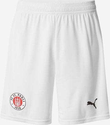 Regular Pantalon de sport 'FC St. Pauli 25/26' PUMA en blanc : devant