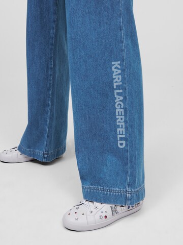 Karl Lagerfeld Voľný strih Džínsy - Modrá