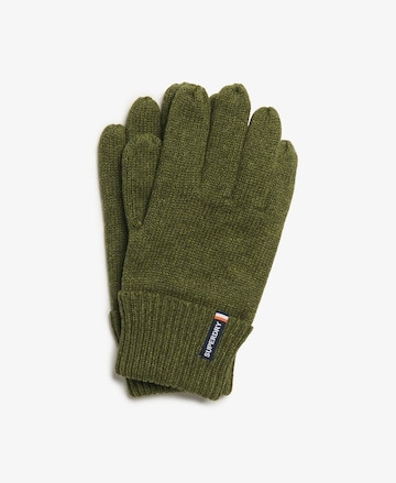 Superdry Fingerhandschuhe 'Essential' in Grün