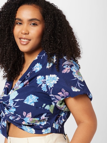 ONLY Curve Shirt 'MATE' in Blauw