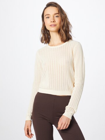 PIECES Sweater 'Venice' in White: front