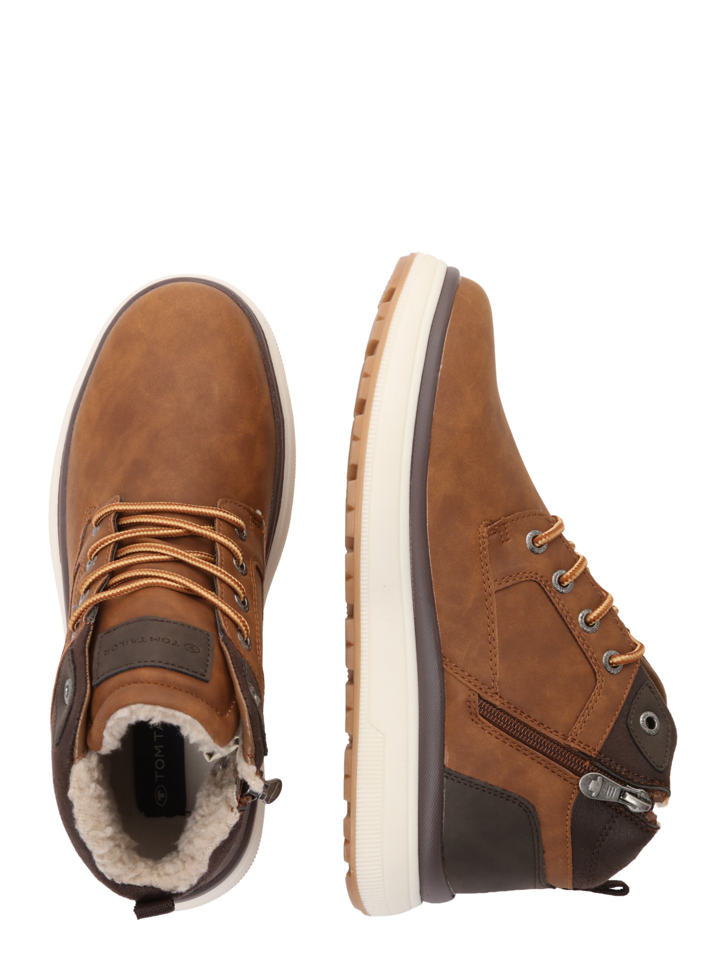 TOM TAILOR Veterboots in Bruin