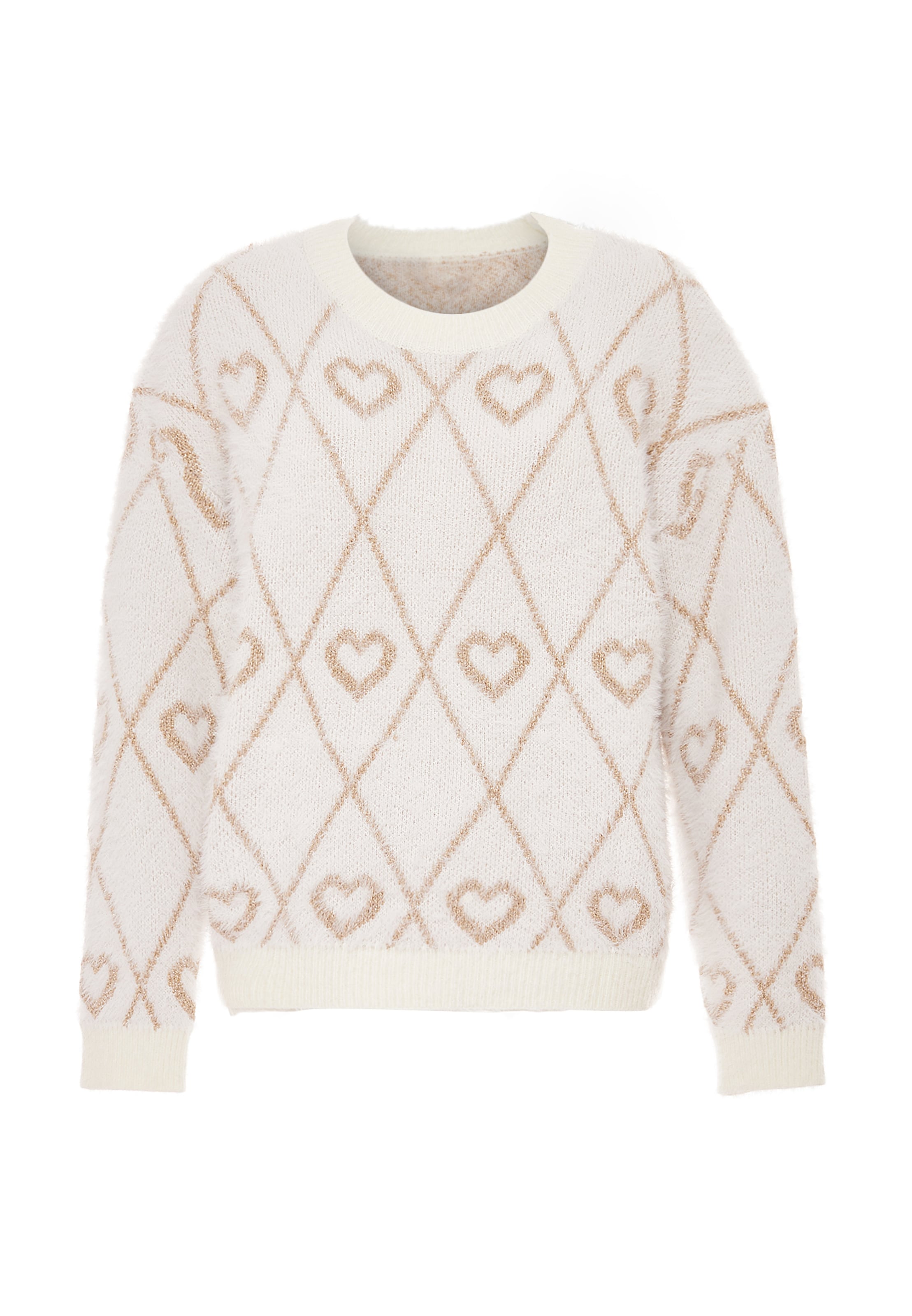 Pulover de la ebeeza pe alb: față