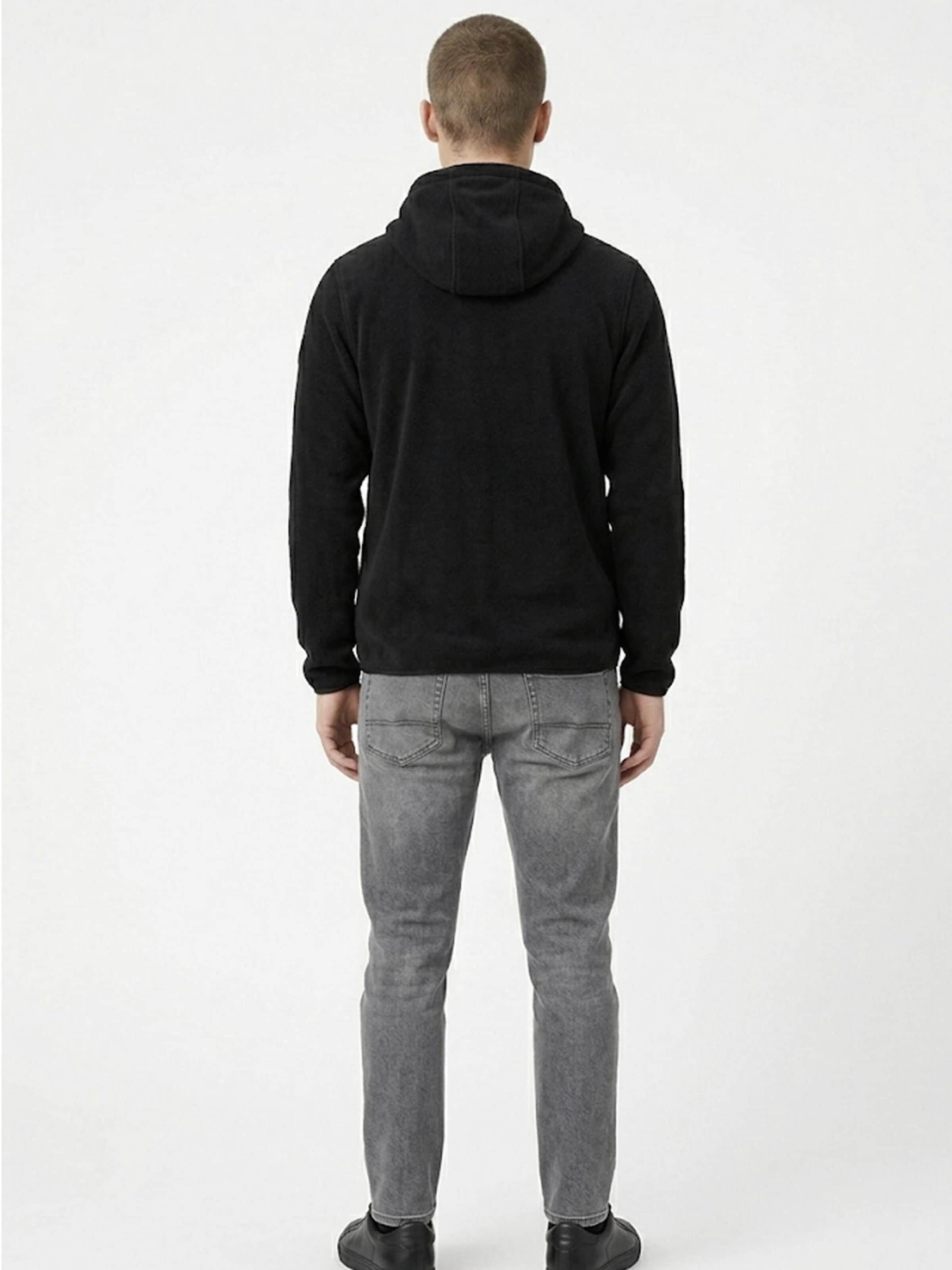 A Question Of (AQO) Between-season jacket 'David Micro Fleece Hoodie' in Black