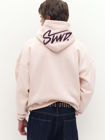 Pull&Bear Sweatshirt 'STWD' in Pink: Vorderseite