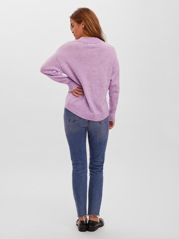VERO MODA Sweter 'Vigga' w kolorze fioletowy