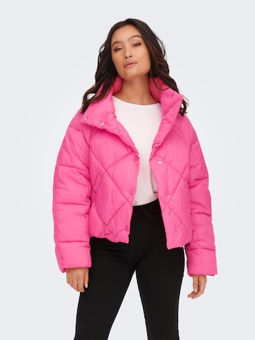 ONLY Winter Jacket 'Carol' in Pink: front