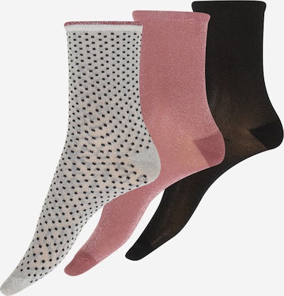 BeckSöndergaard Chaussettes 'Dina' en rosé / noir / blanc, Vue avec produit