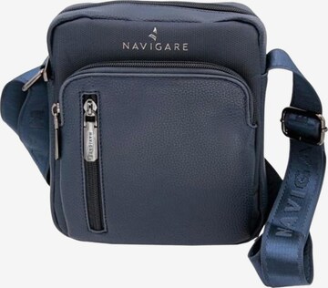 Borsa a tracolla 'Borsa a Tracolla Uomo Navigare - Poliestere Chiusura Zip' di Navigare in blu: frontale