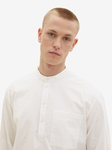 TOM TAILOR DENIM Comfort fit Button Up Shirt in White