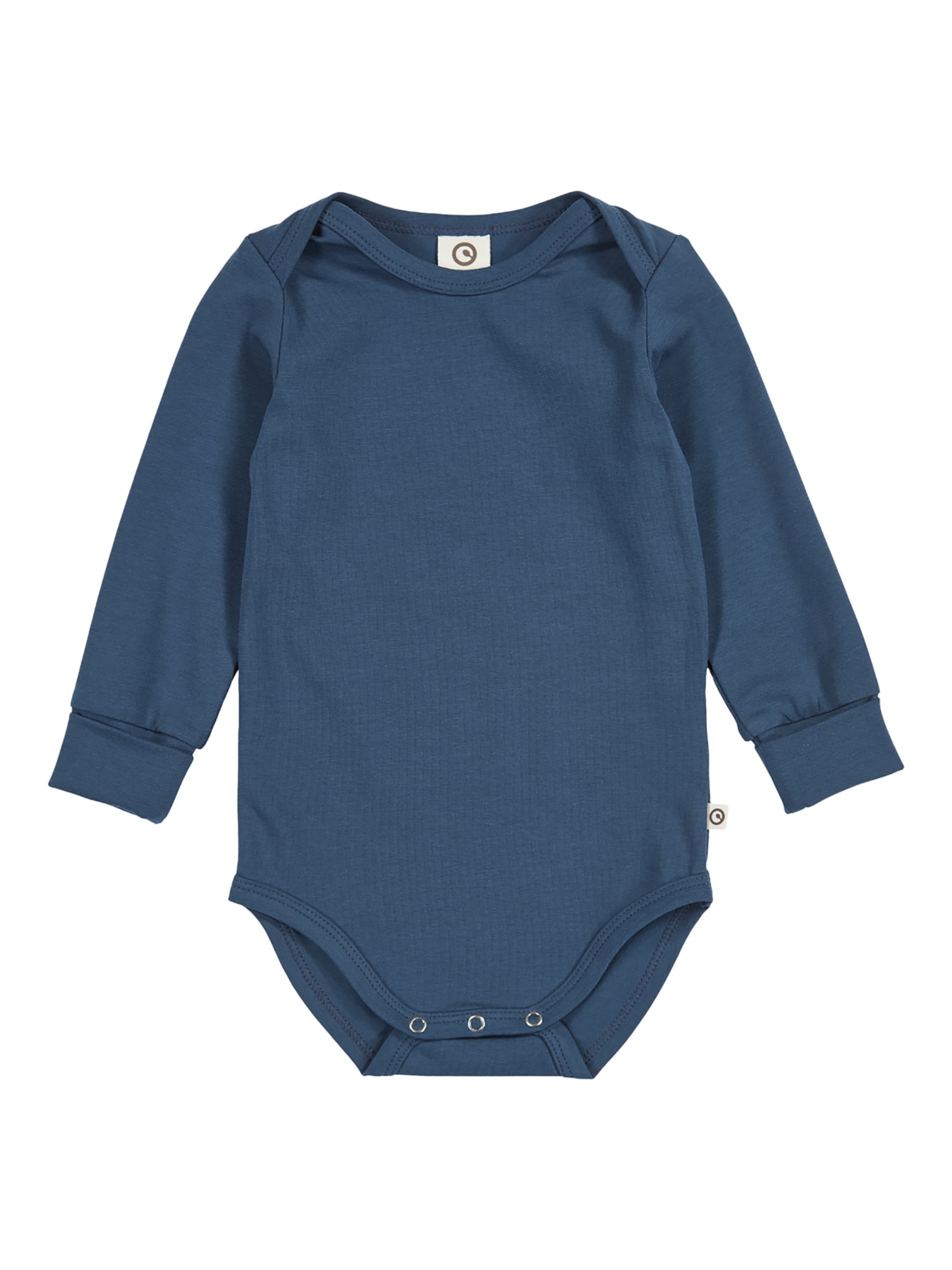 Tutina / body per bambino di Müsli by GREEN COTTON in blu: frontale